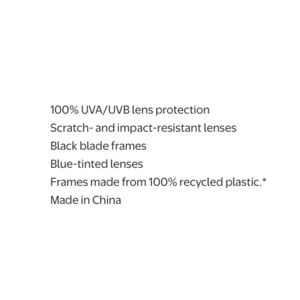Foster Grant Cali Blue Performance Blade Black Sunglasses with Blue Lenses - Picture 10 of 13